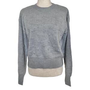 VYLETTE Gray Popcorn Knit Sweater Size Small Cute Comfy Casual